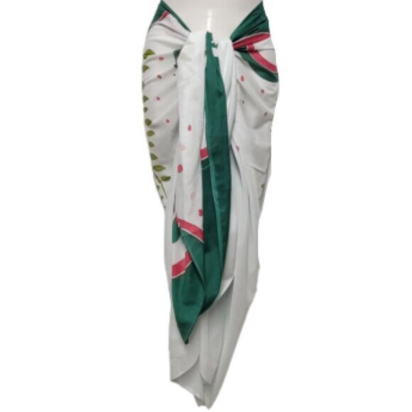 Womens Sarong Pareo Cotton Wrap HandPainted Batik Wrapskirt Beachwear -NEW - Picture 4 of 6